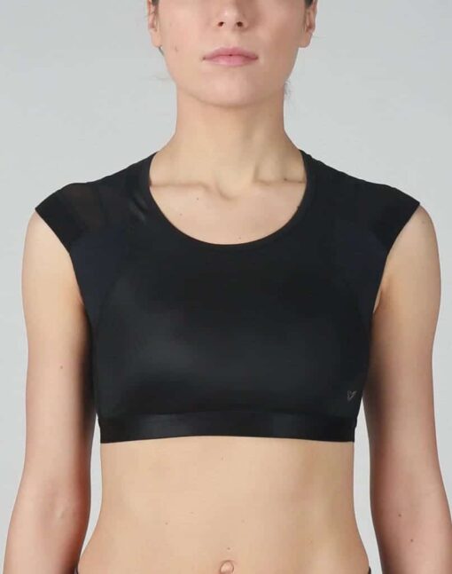 Intelliskin Allura 2.0 BH i glans sort set forfra i studio